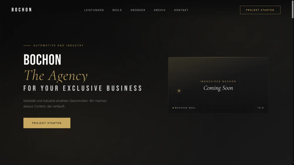 Mit Spotlight gebaute Website